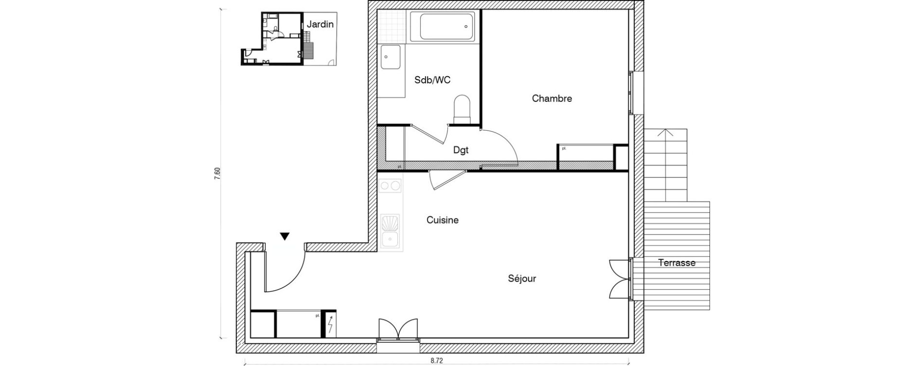 Appartement T2 de 48,44 m2 &agrave; Arpajon Les belles vues