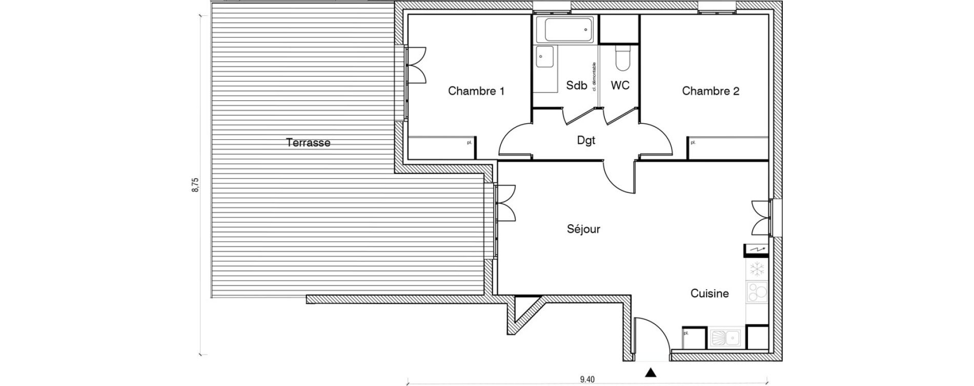 Appartement T3 de 63,32 m2 &agrave; Arpajon Les belles vues