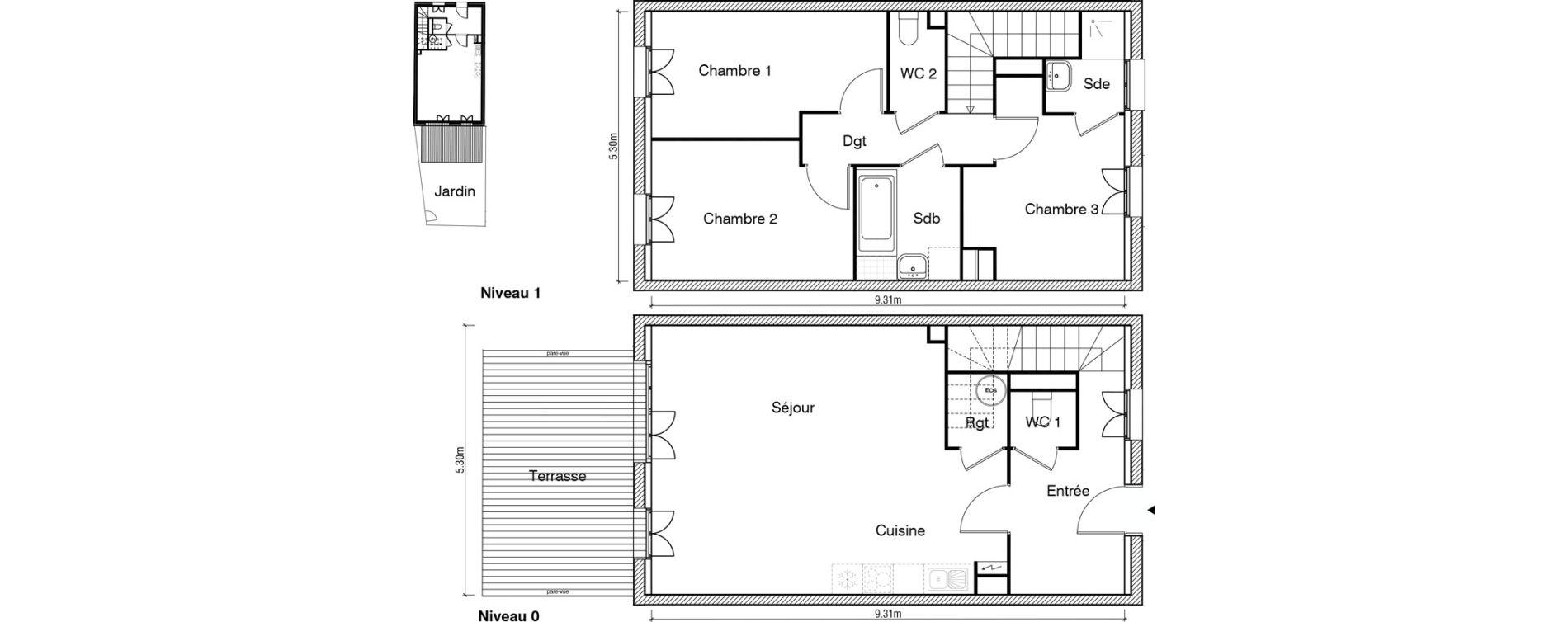 Appartement T4 de 88,62 m2 &agrave; Arpajon Les belles vues