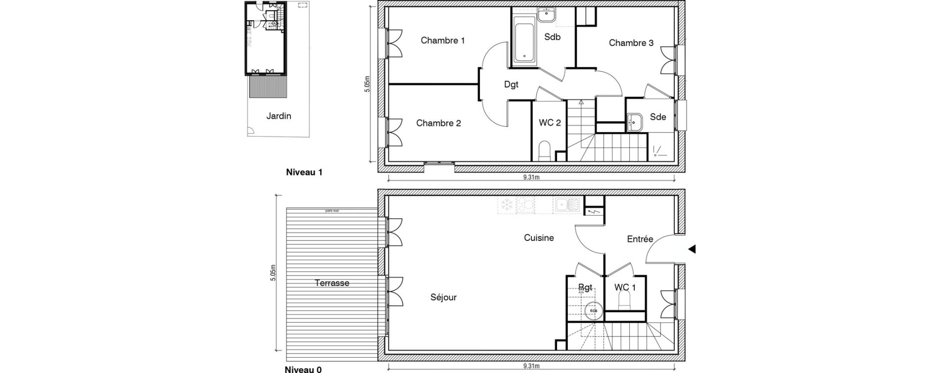 Appartement T4 de 84,07 m2 &agrave; Arpajon Les belles vues