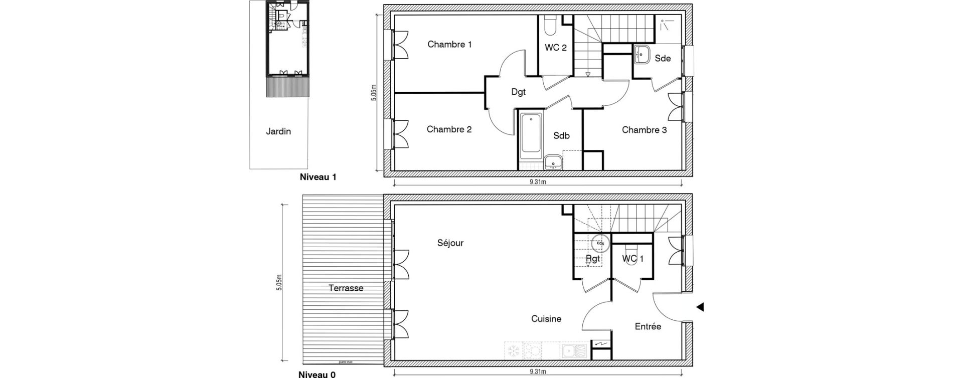 Appartement T4 de 83,62 m2 &agrave; Arpajon Les belles vues