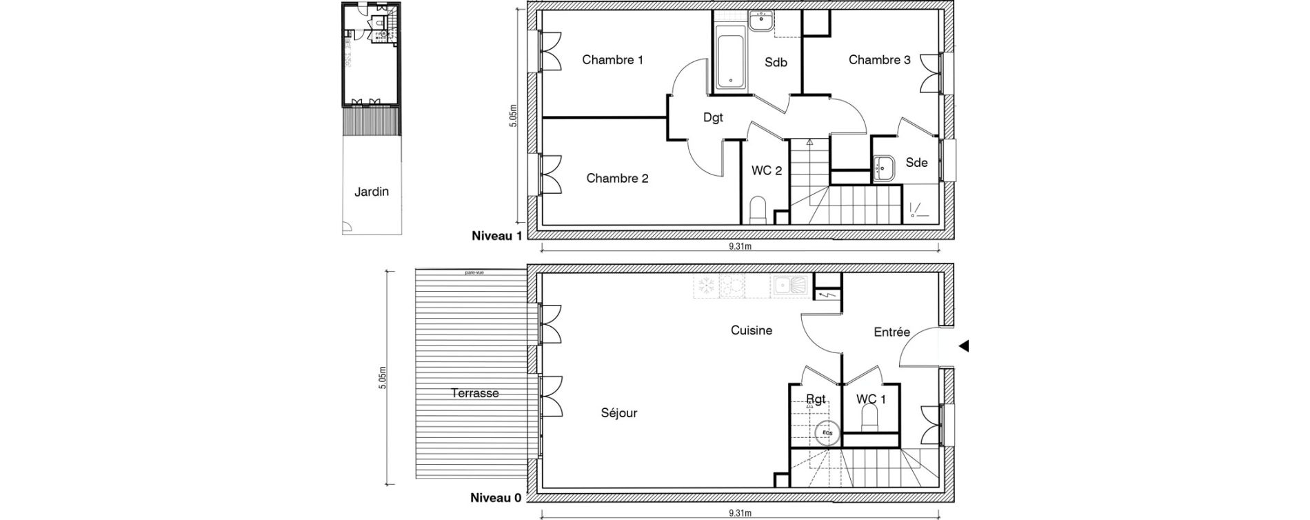 Appartement T4 de 83,60 m2 &agrave; Arpajon Les belles vues