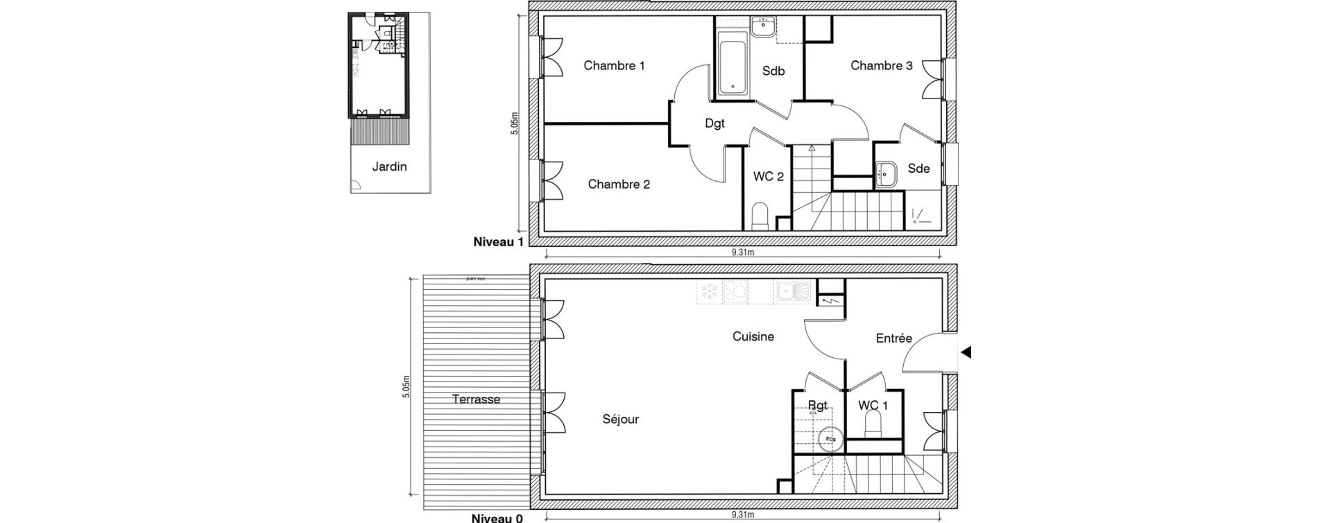 Appartement T4 de 83,60 m2 &agrave; Arpajon Les belles vues