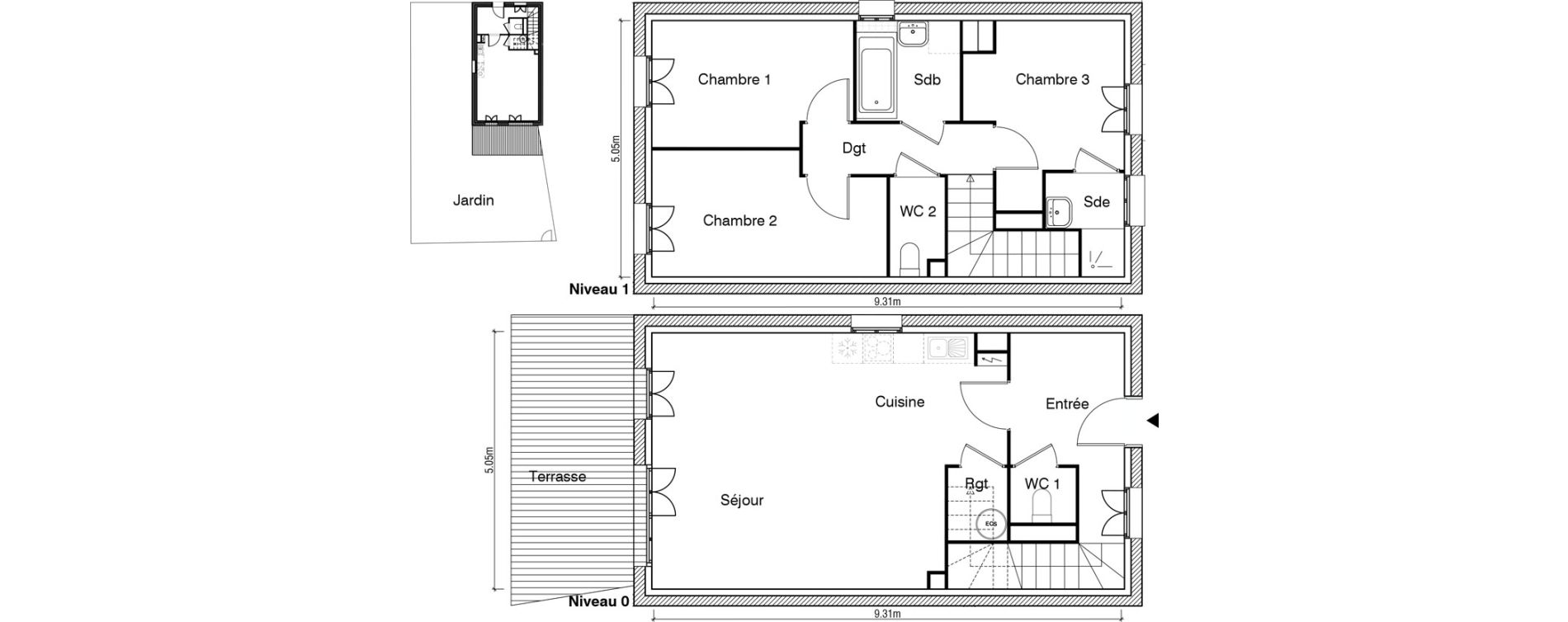 Appartement T4 de 84,07 m2 &agrave; Arpajon Les belles vues