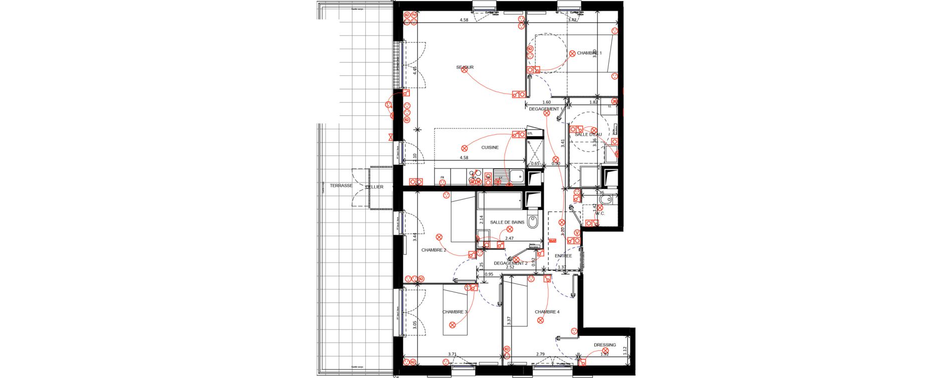 Appartement T5 de 97,06 m2 &agrave; Arpajon Centre