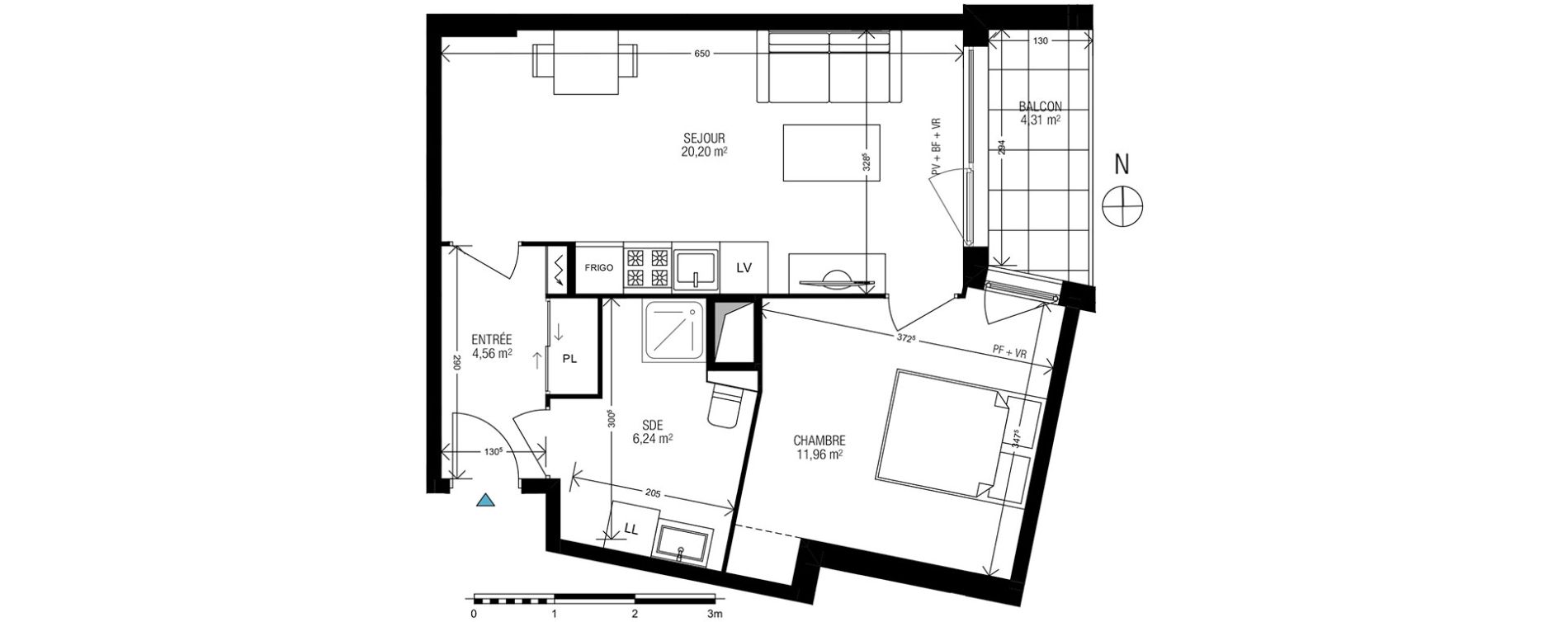 Appartement T2 de 42,96 m2 &agrave; Athis-Mons Centre