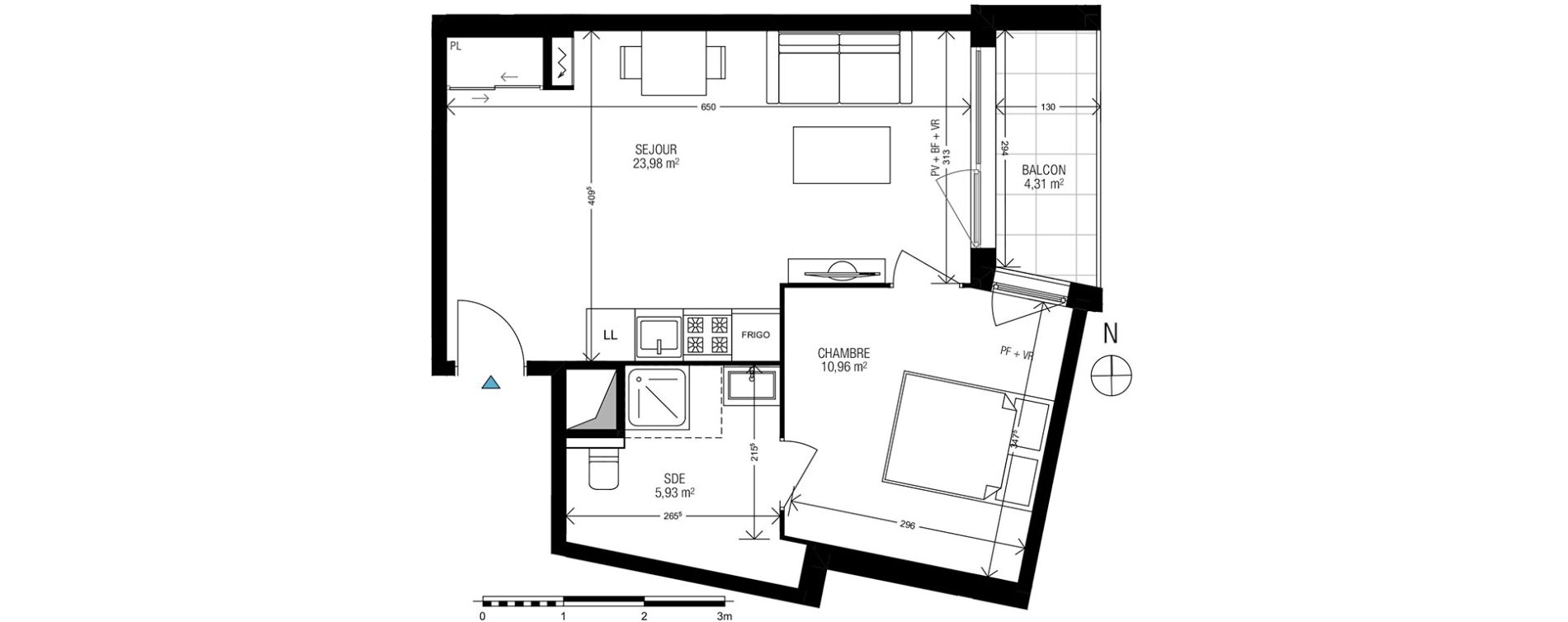 Appartement T2 de 40,87 m2 &agrave; Athis-Mons Centre