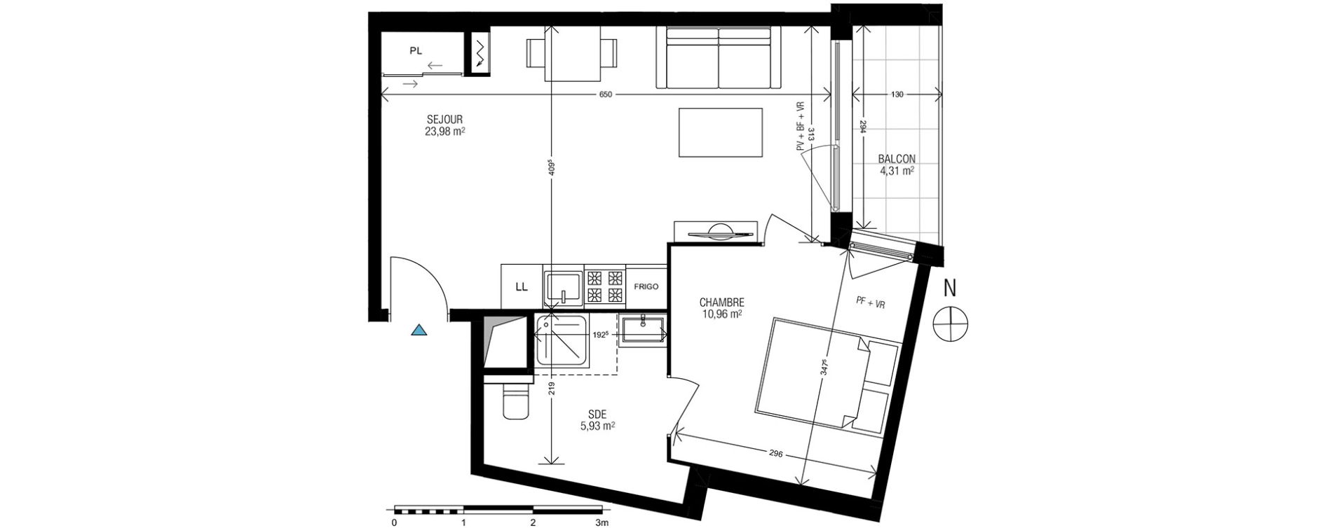 Appartement T2 de 40,87 m2 &agrave; Athis-Mons Centre