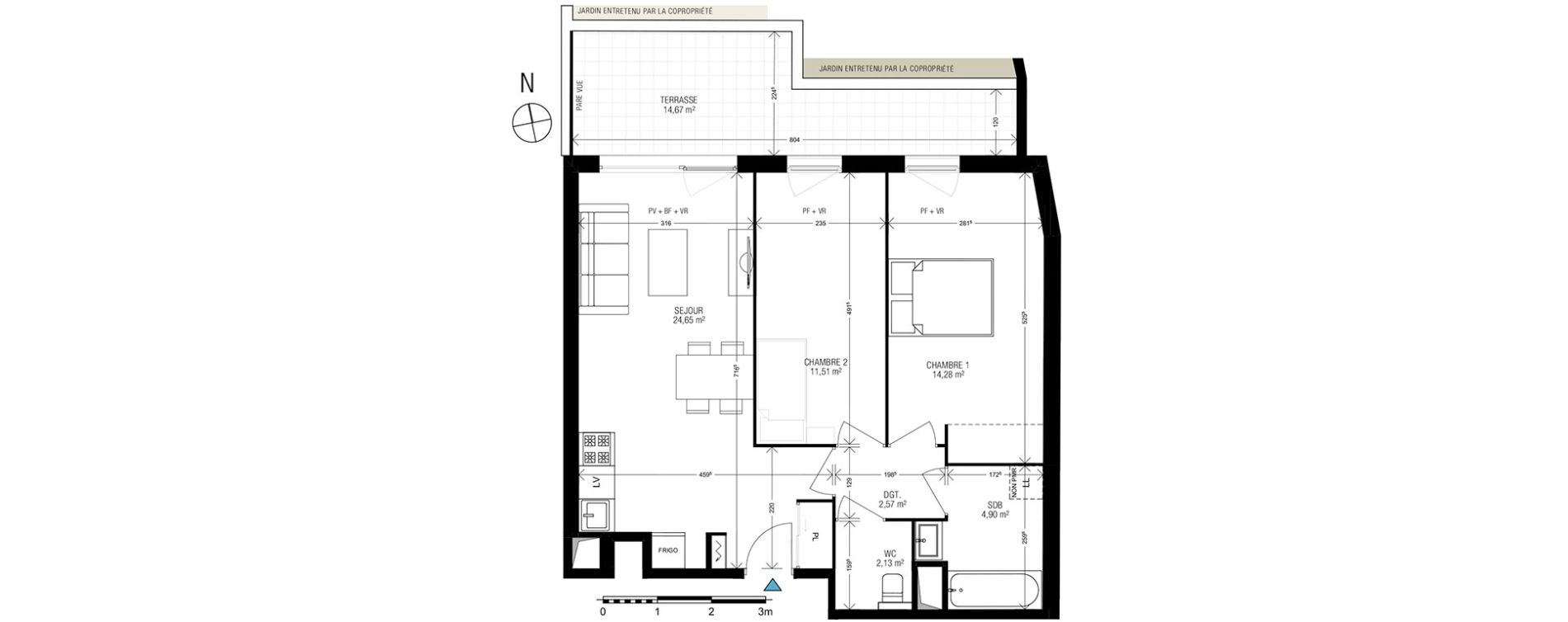 Appartement T3 de 60,04 m2 &agrave; Athis-Mons Centre