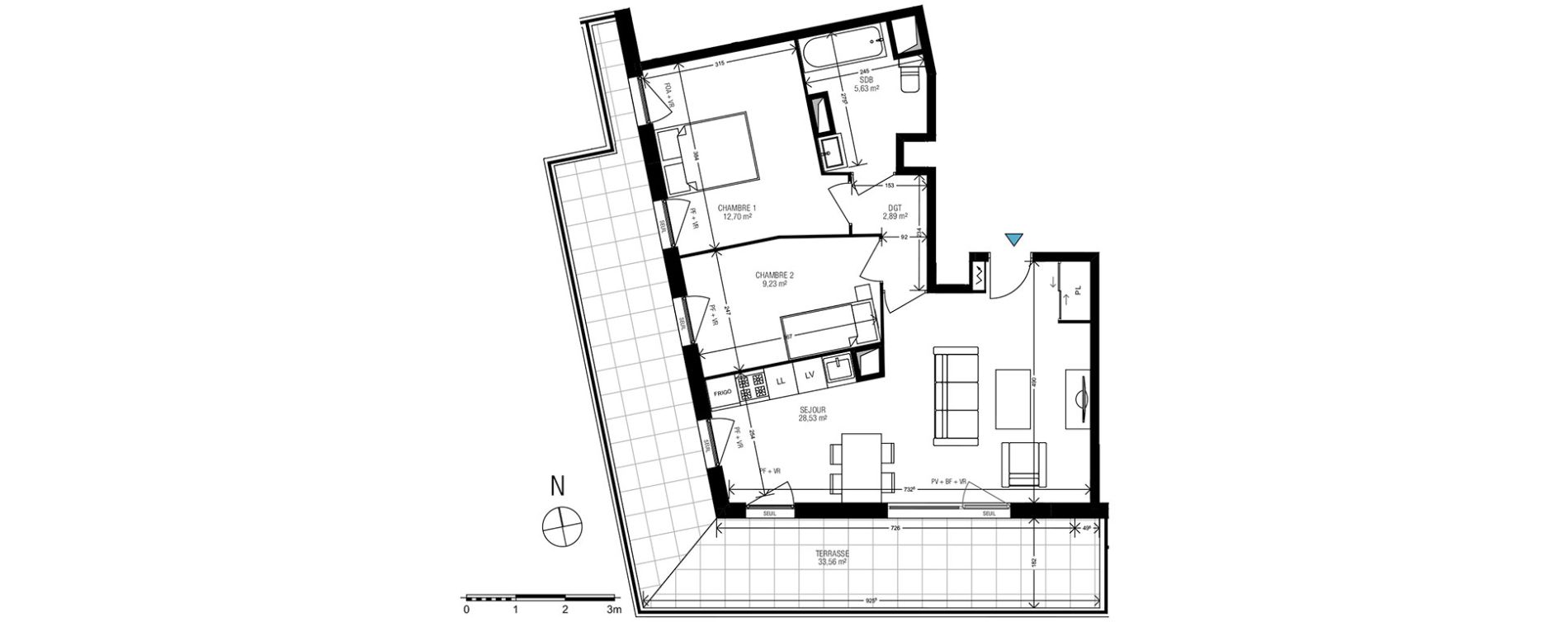 Appartement T3 de 58,98 m2 &agrave; Athis-Mons Centre