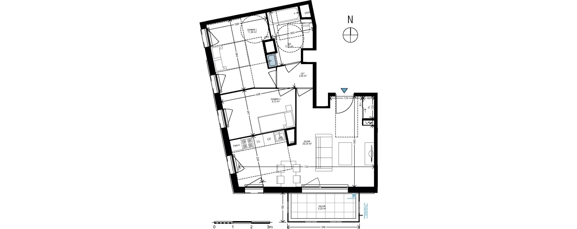 Appartement T3 de 58,59 m2 &agrave; Athis-Mons Centre