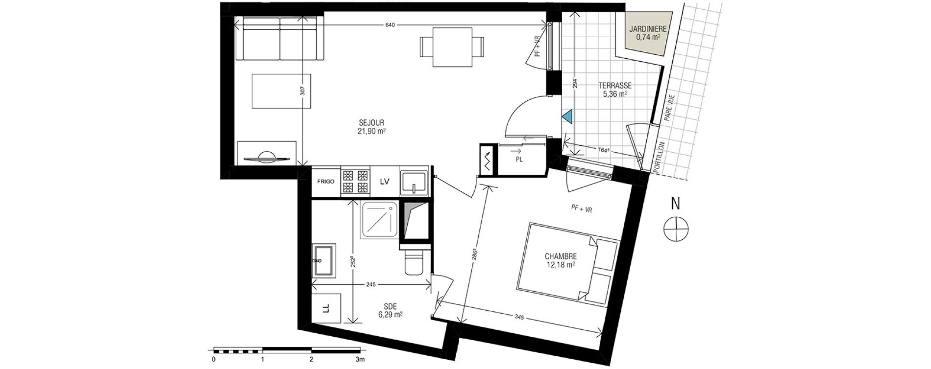 Appartement T2 de 40,37 m2 &agrave; Athis-Mons Centre