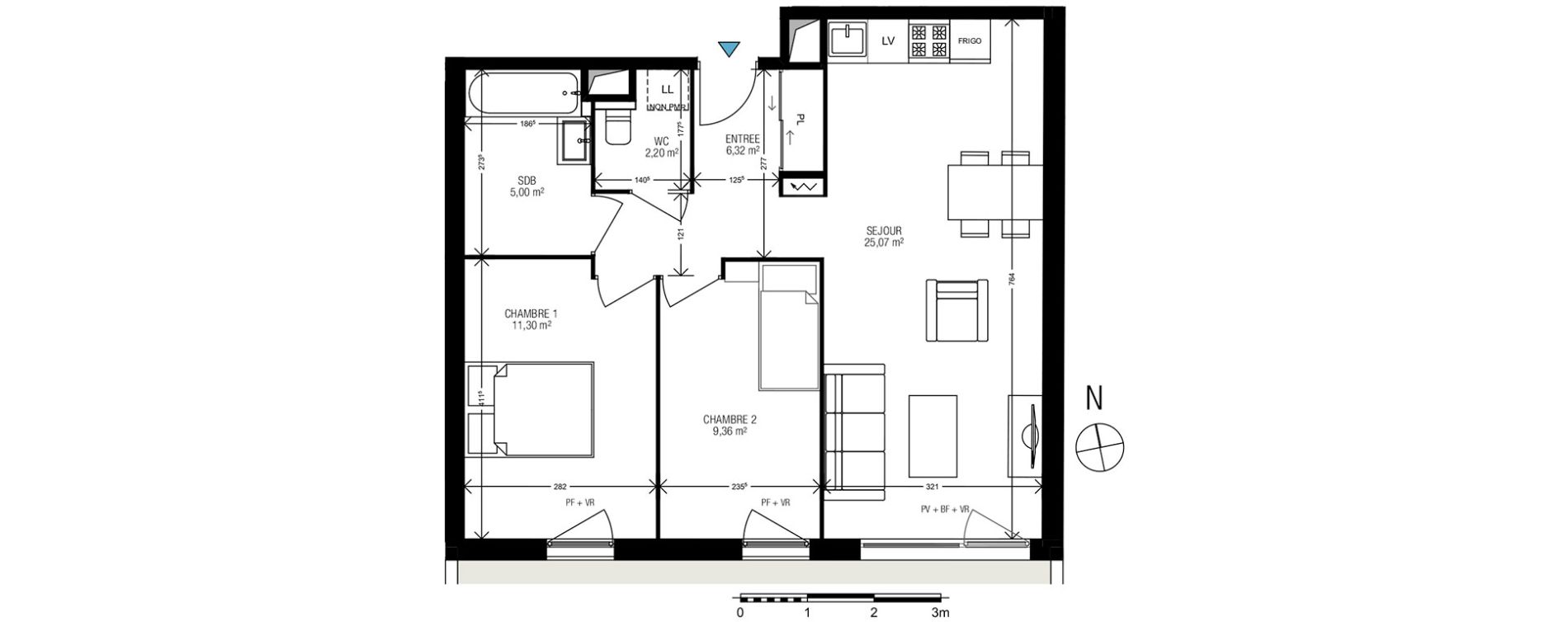 Appartement T3 de 59,25 m2 &agrave; Athis-Mons Centre
