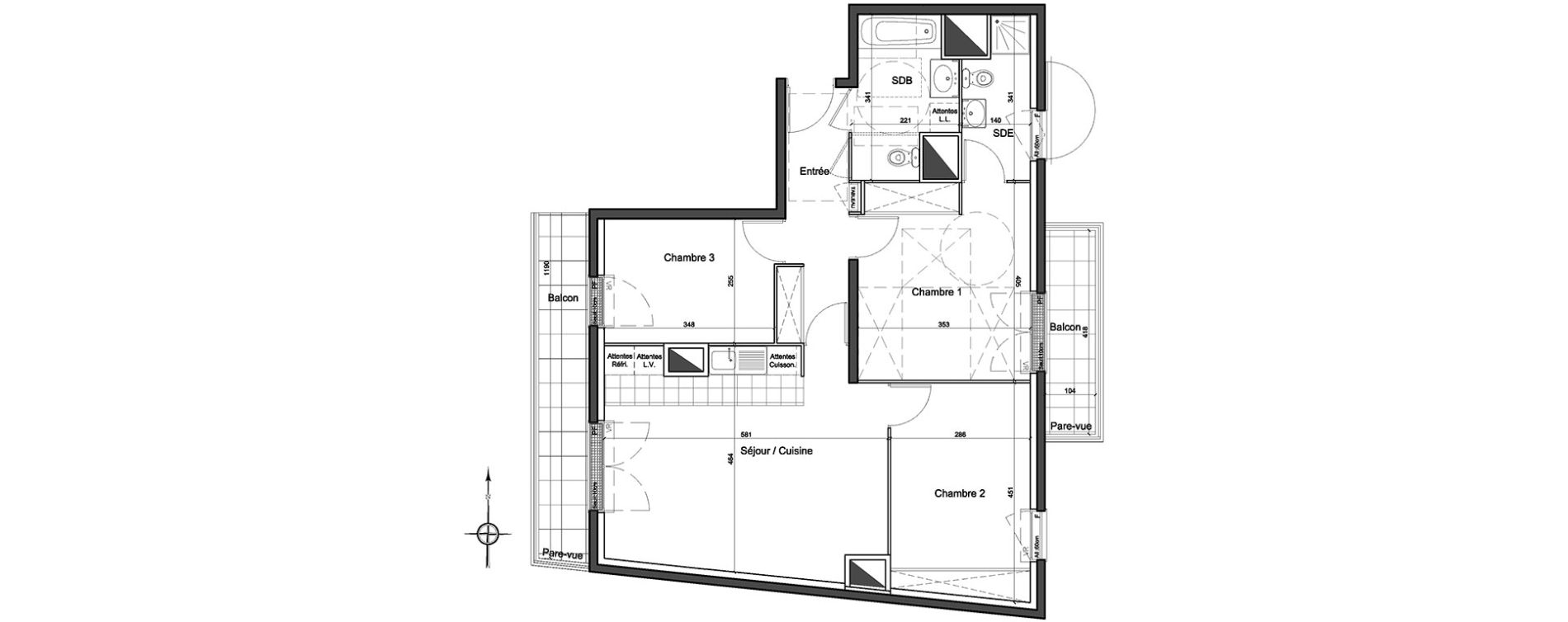 Appartement T4 de 78,65 m2 &agrave; Athis-Mons Centre