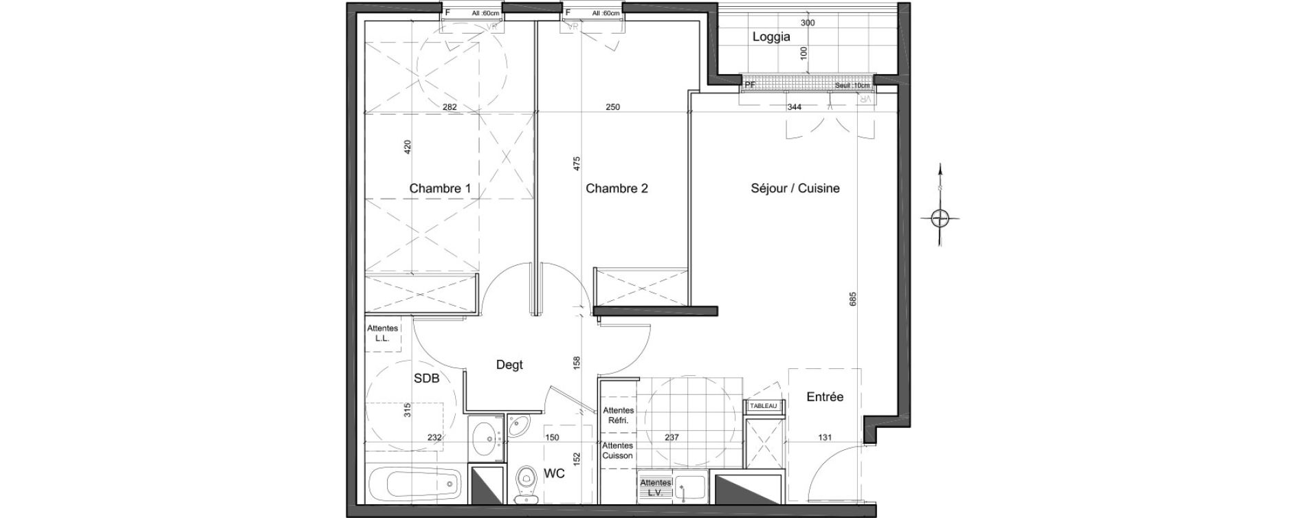 Appartement T3 de 63,70 m2 &agrave; Athis-Mons Centre