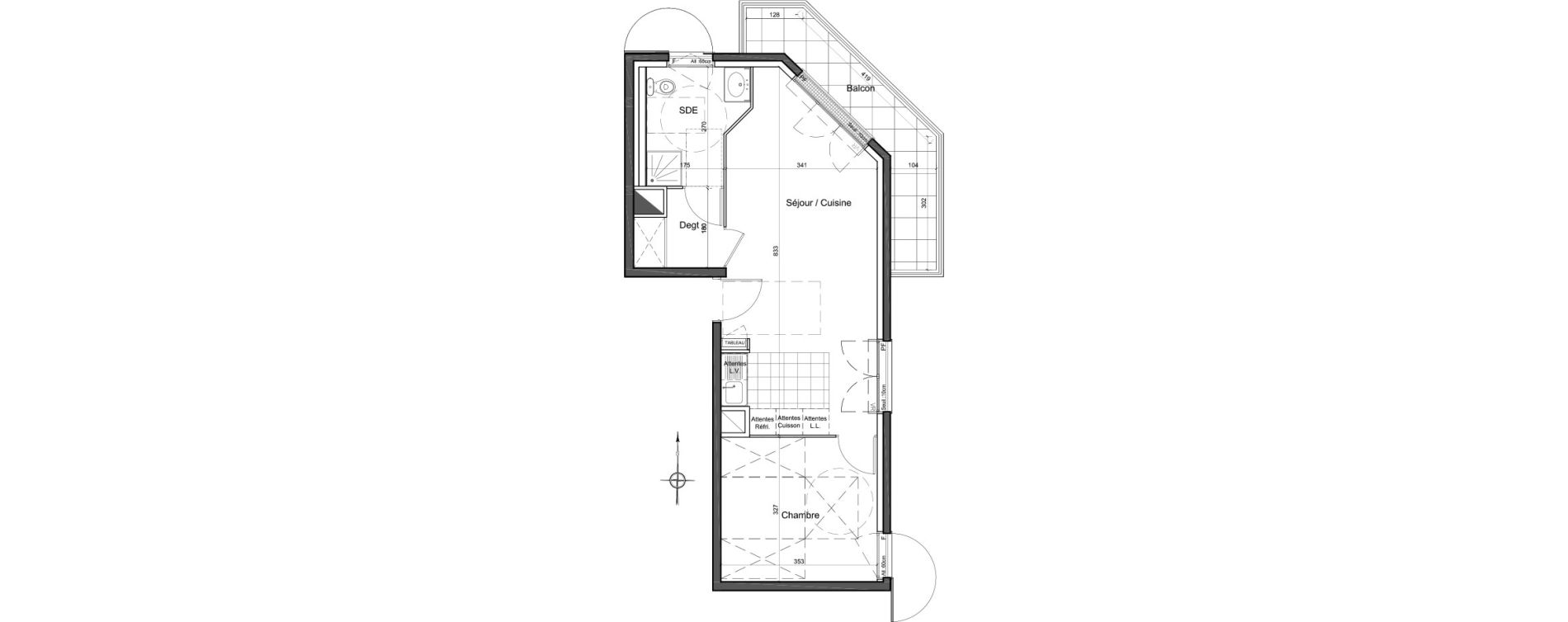 Appartement T2 de 45,30 m2 &agrave; Athis-Mons Centre