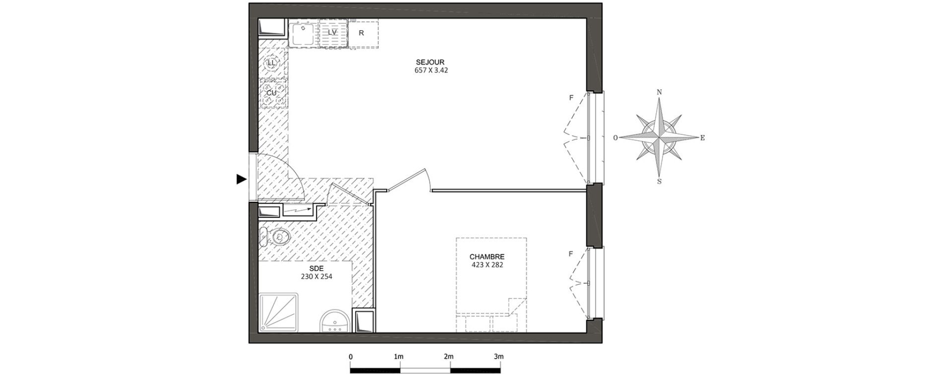 Appartement T2 de 40,11 m2 &agrave; Athis-Mons Centre