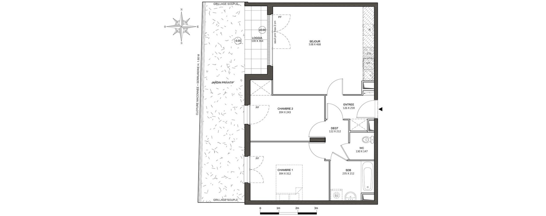 Appartement T3 de 60,88 m2 &agrave; Athis-Mons Centre
