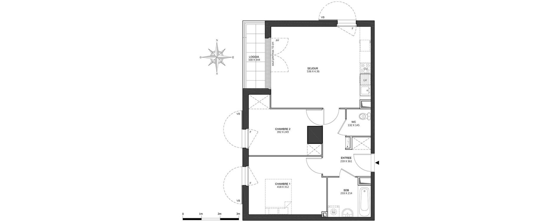 Appartement T3 de 59,43 m2 &agrave; Athis-Mons Centre