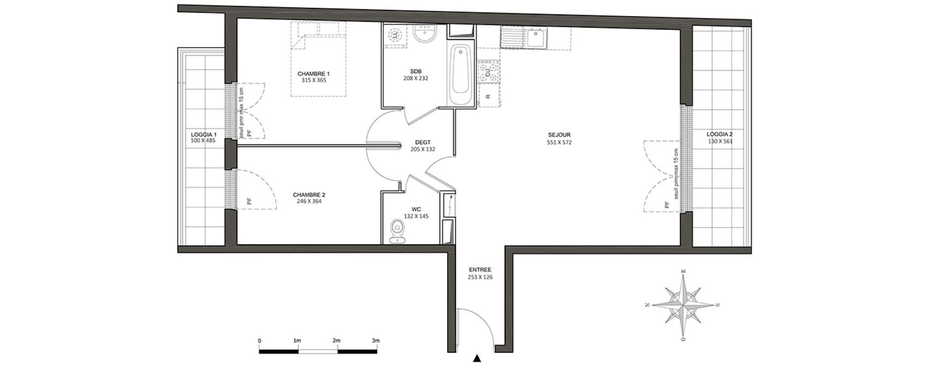 Appartement T3 de 64,99 m2 &agrave; Athis-Mons Centre