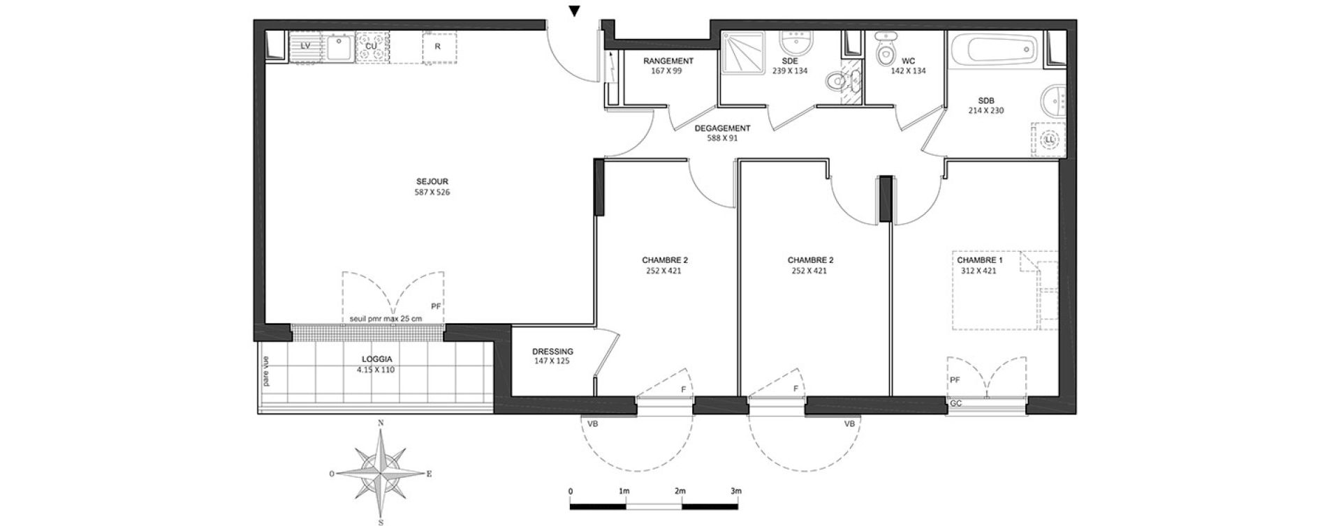 Appartement T4 de 83,86 m2 &agrave; Athis-Mons Centre