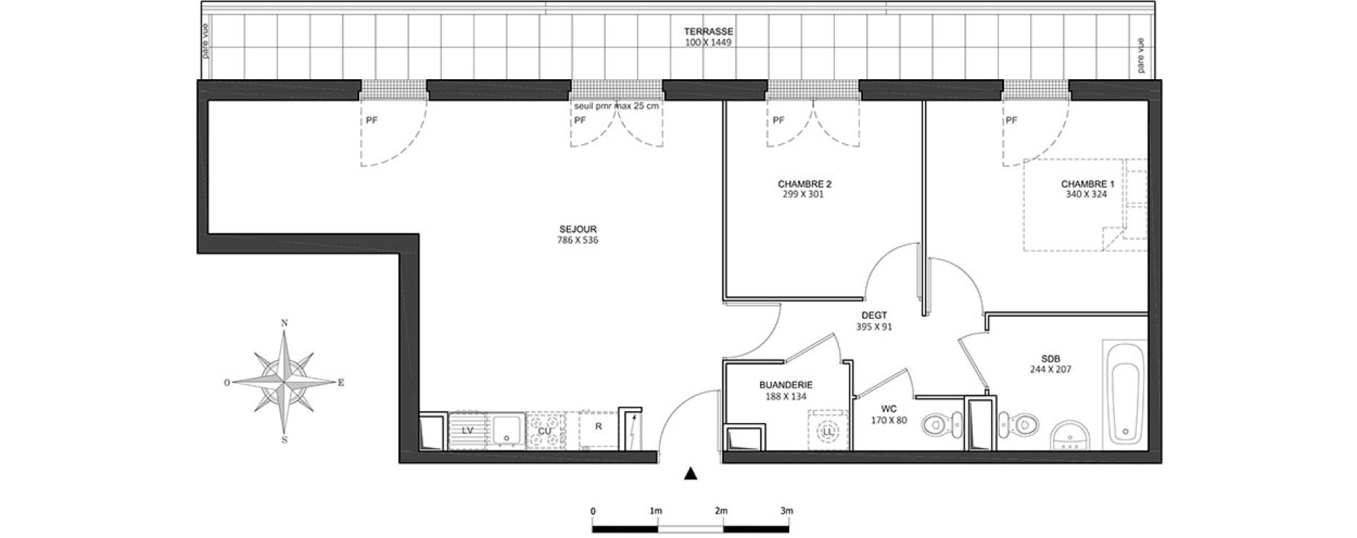 Appartement T3 de 64,02 m2 &agrave; Athis-Mons Centre