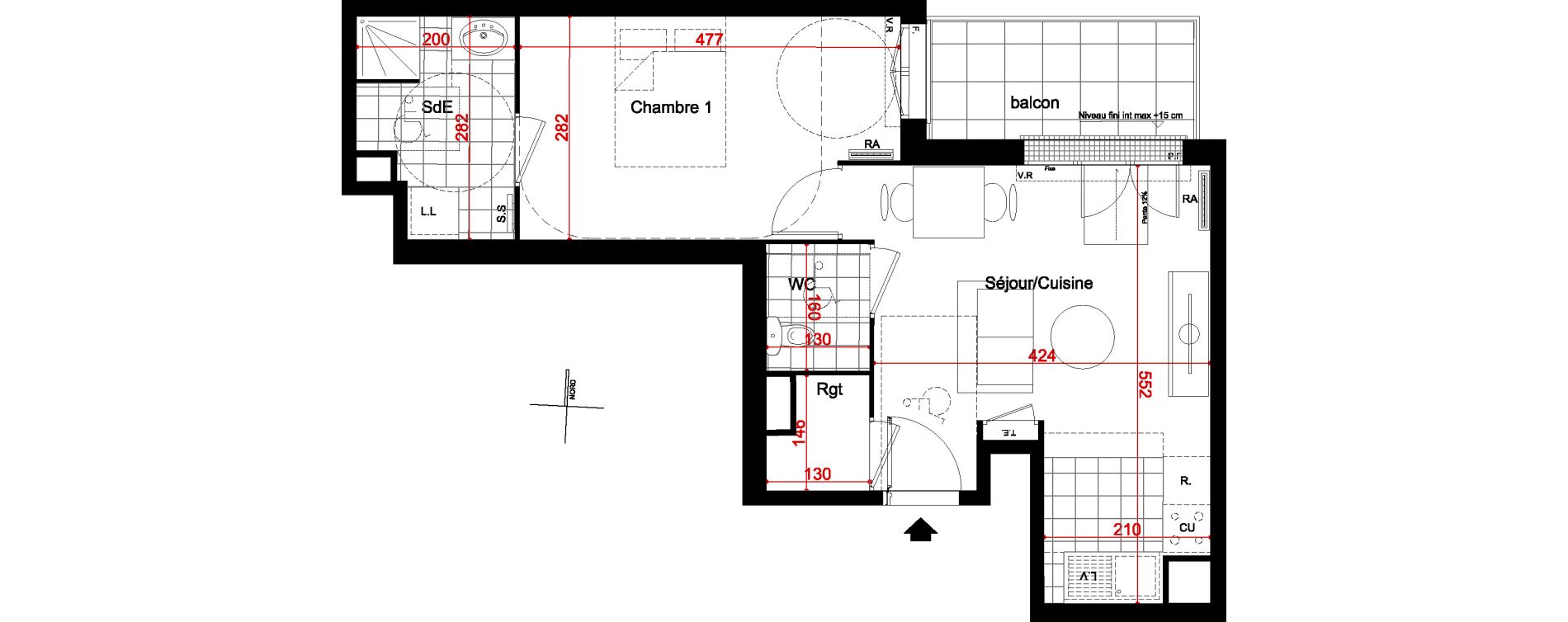 Appartement T2 de 41,04 m2 &agrave; Athis-Mons Plateau - pyramide