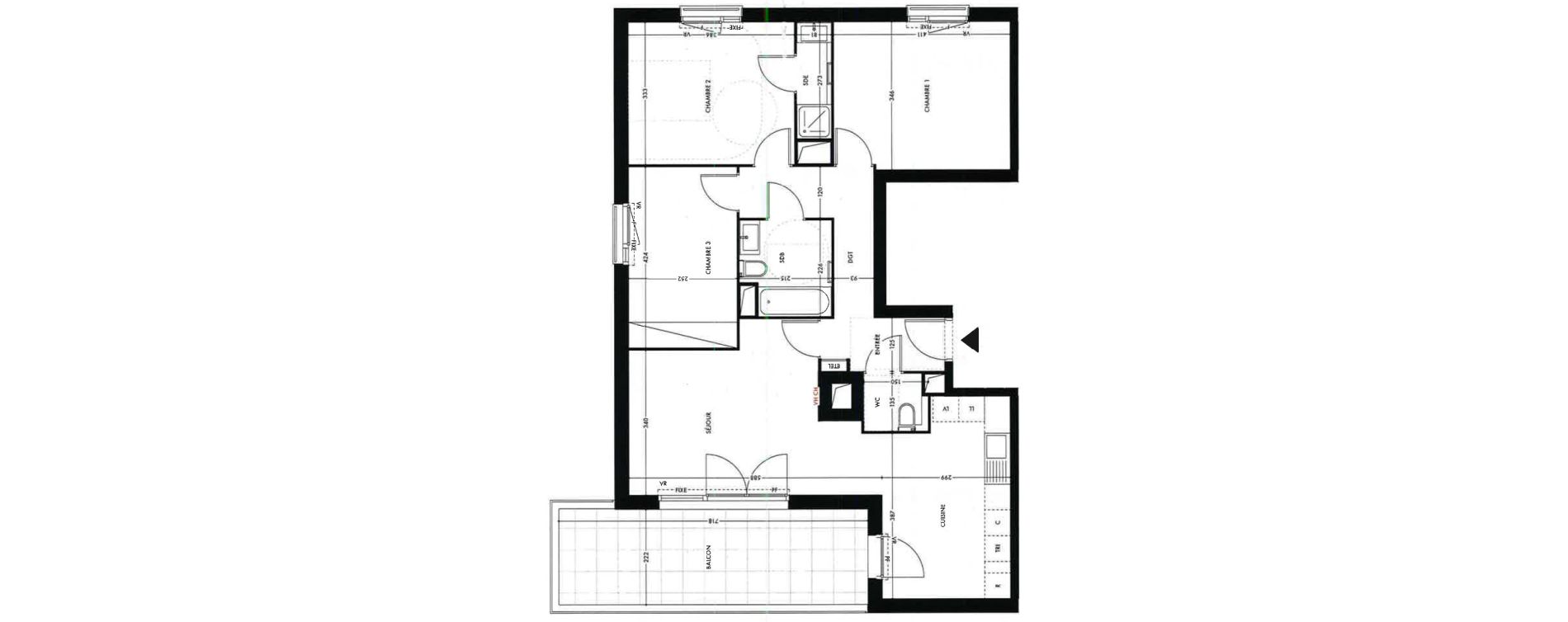 Appartement T4 de 87,50 m2 &agrave; Athis-Mons Plateau - pyramide