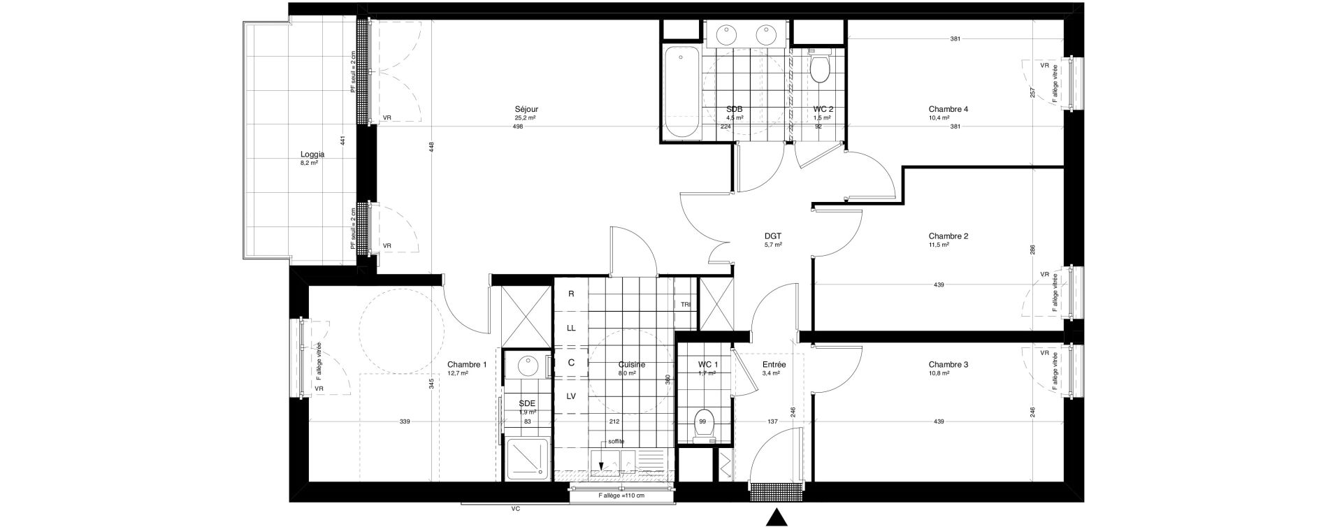 Appartement T5 de 97,30 m2 &agrave; Athis-Mons Plateau - pyramide