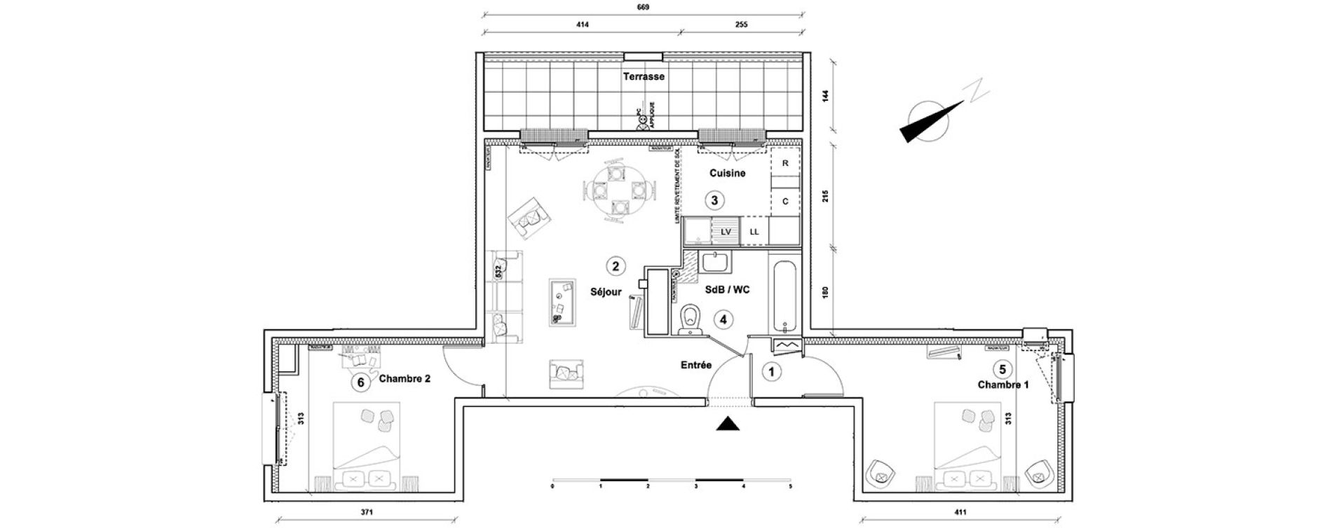 Appartement T3 de 61,40 m2 &agrave; Athis-Mons Centre
