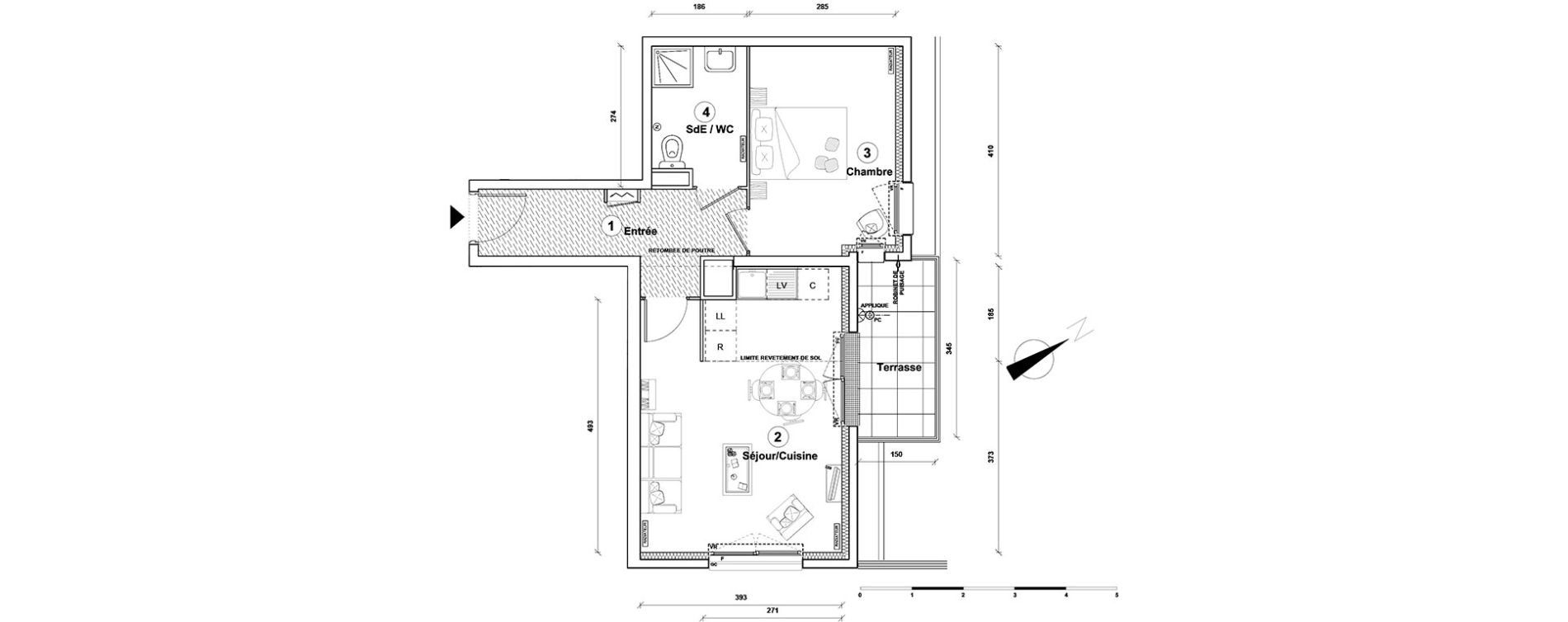 Appartement T2 de 45,50 m2 &agrave; Athis-Mons Centre