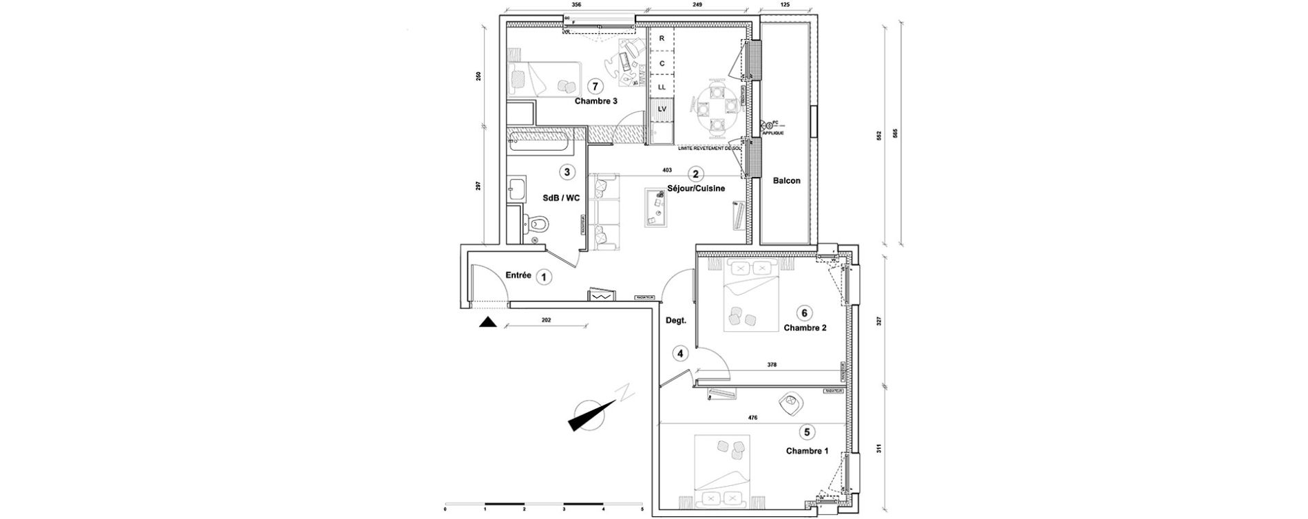 Appartement T4 de 70,40 m2 &agrave; Athis-Mons Centre