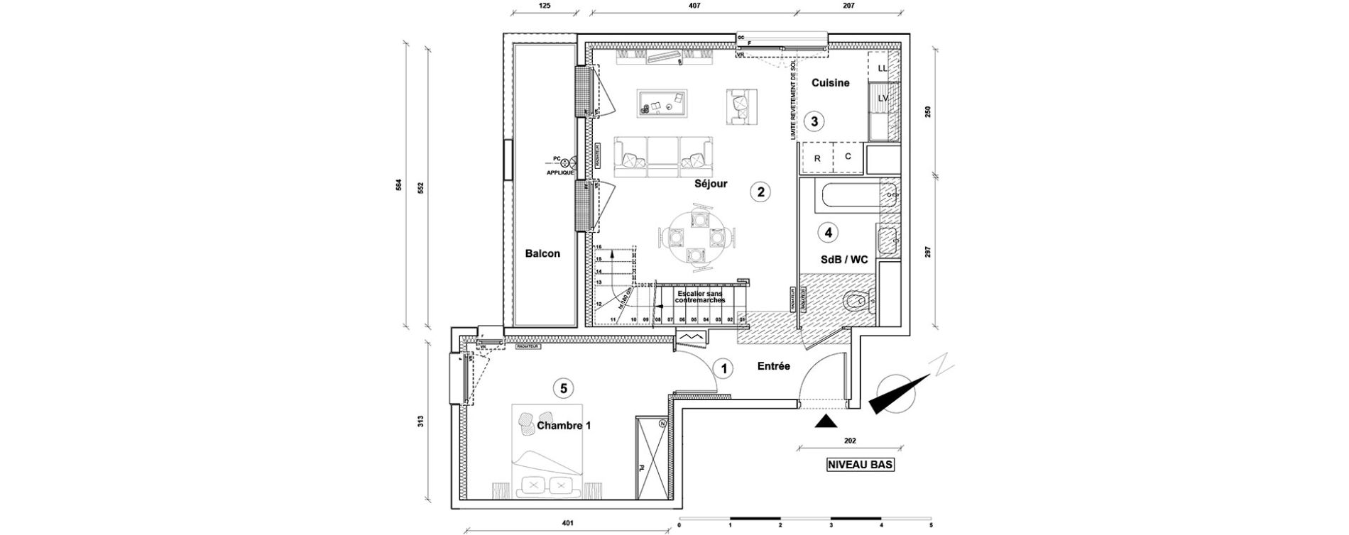 Duplex T3 de 59,90 m2 &agrave; Athis-Mons Centre