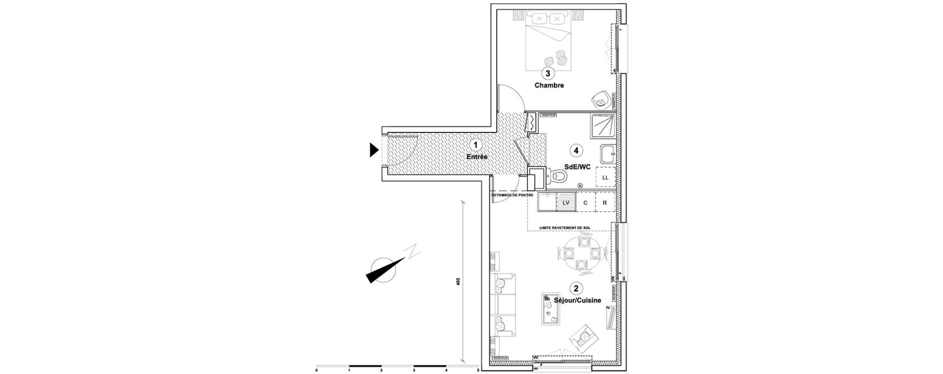 Appartement T2 de 45,90 m2 &agrave; Athis-Mons Centre