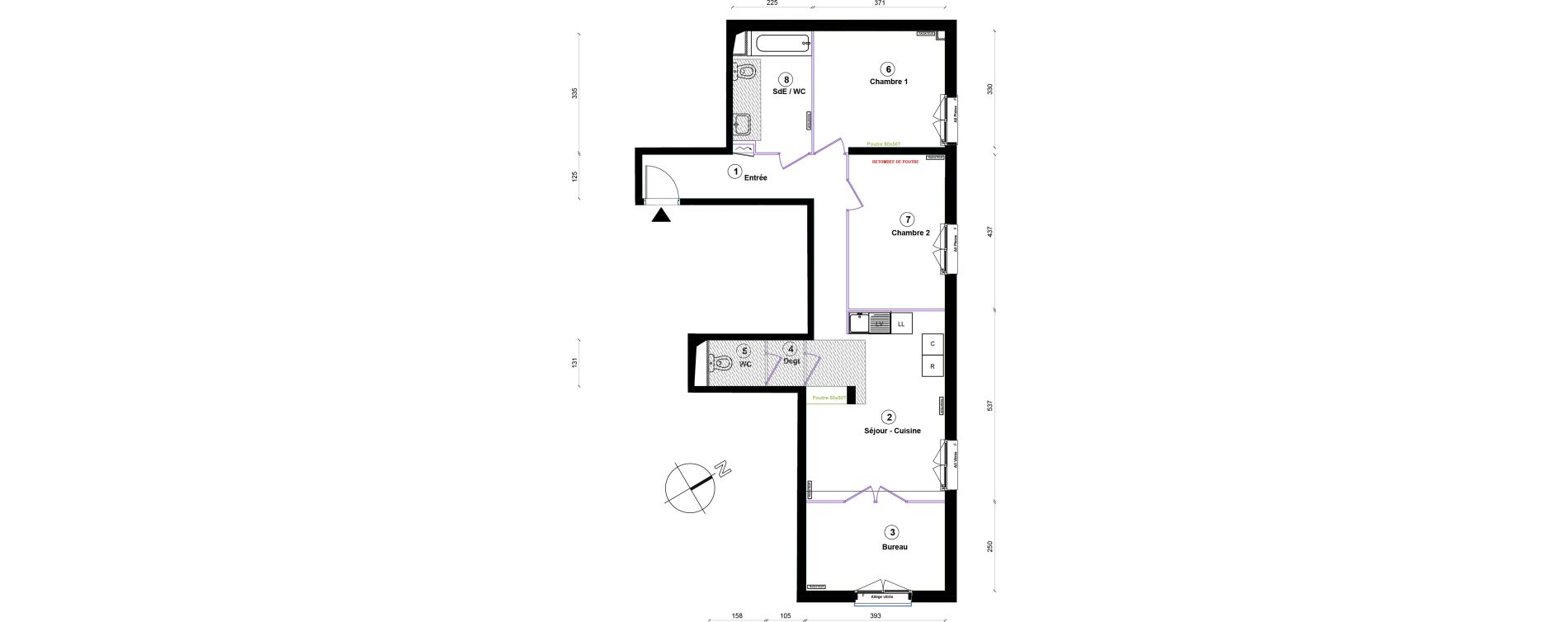 Appartement T4 de 75,80 m2 &agrave; Athis-Mons Centre