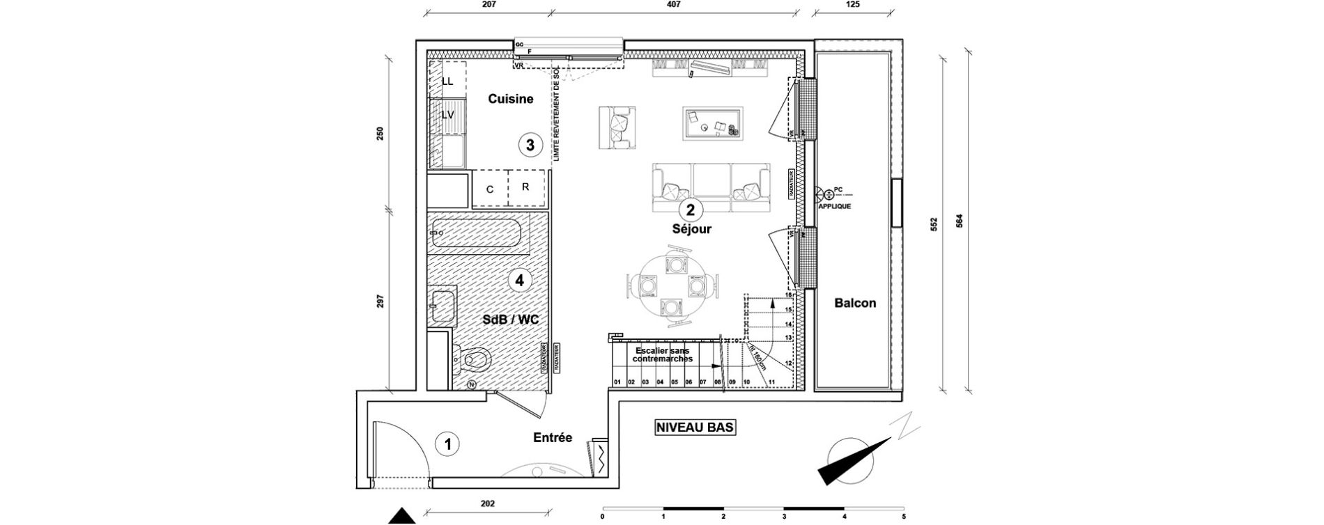 Duplex T2 de 47,10 m2 &agrave; Athis-Mons Centre