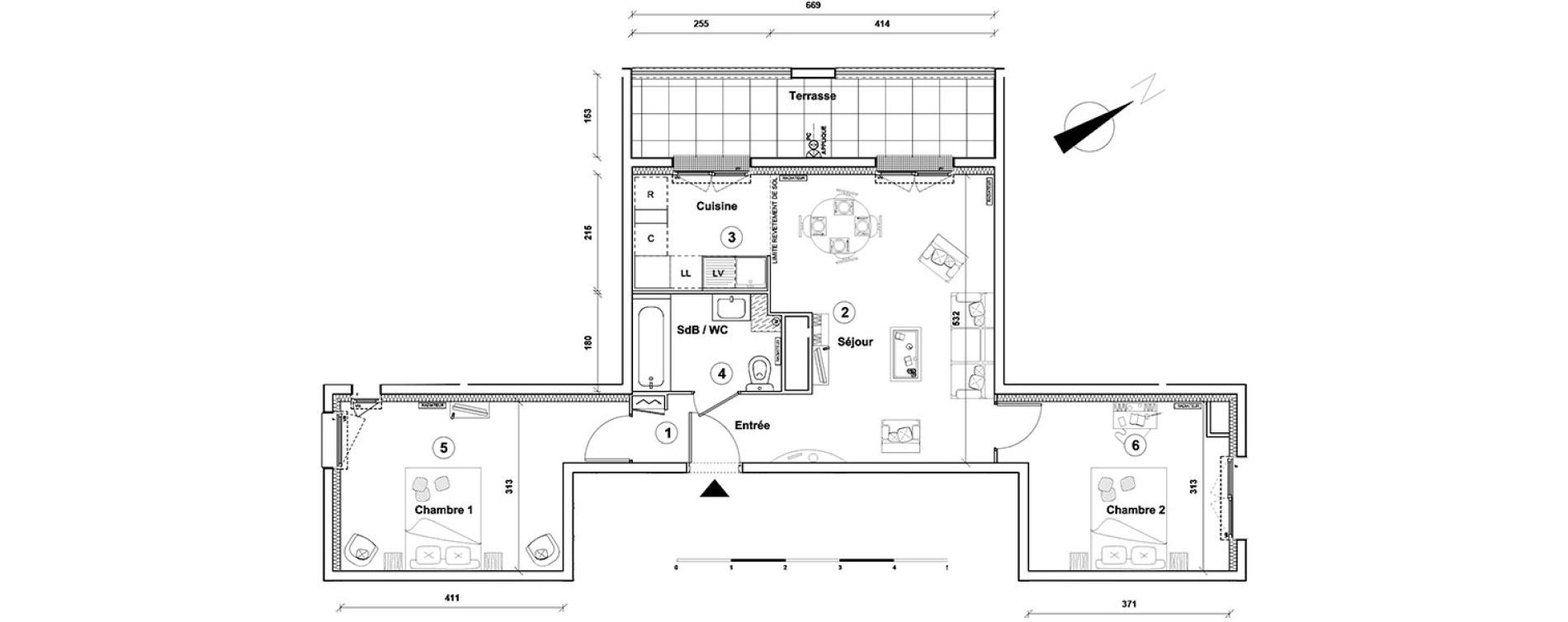 Appartement T3 de 61,60 m2 &agrave; Athis-Mons Centre