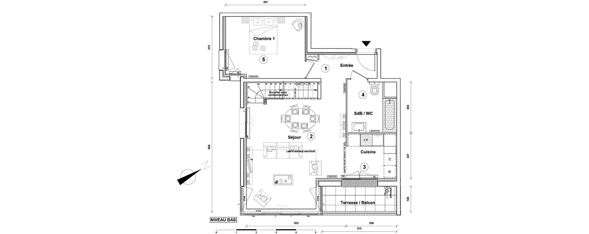 Duplex T4 de 89,50 m2 &agrave; Athis-Mons Centre