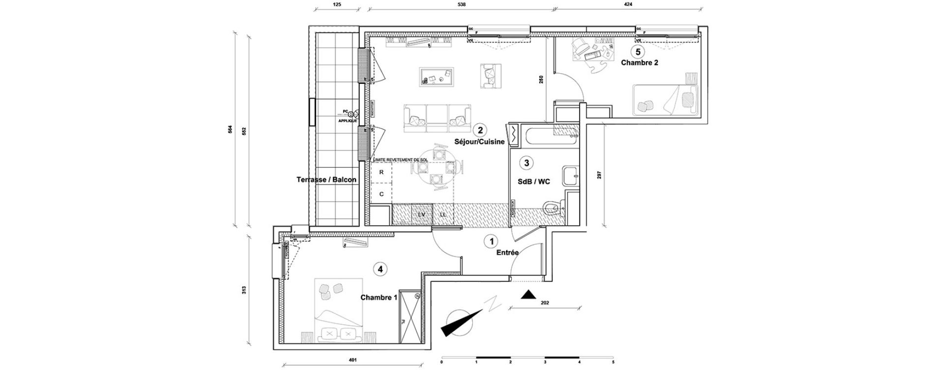 Appartement T3 de 58,80 m2 &agrave; Athis-Mons Centre