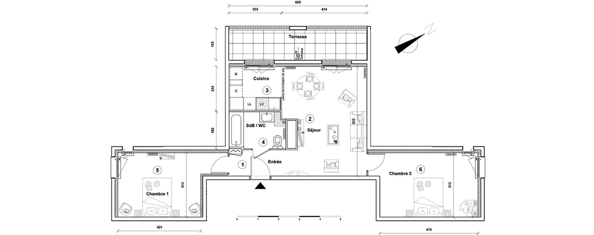 Appartement T3 de 64,60 m2 &agrave; Athis-Mons Centre