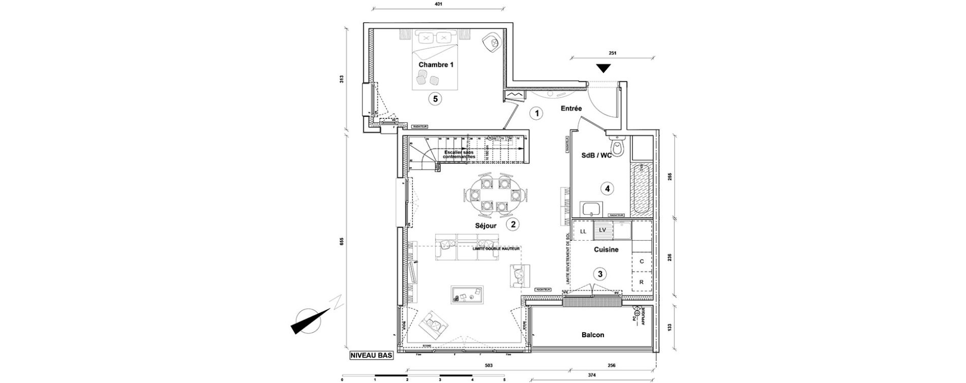 Duplex T4 de 88,10 m2 &agrave; Athis-Mons Centre