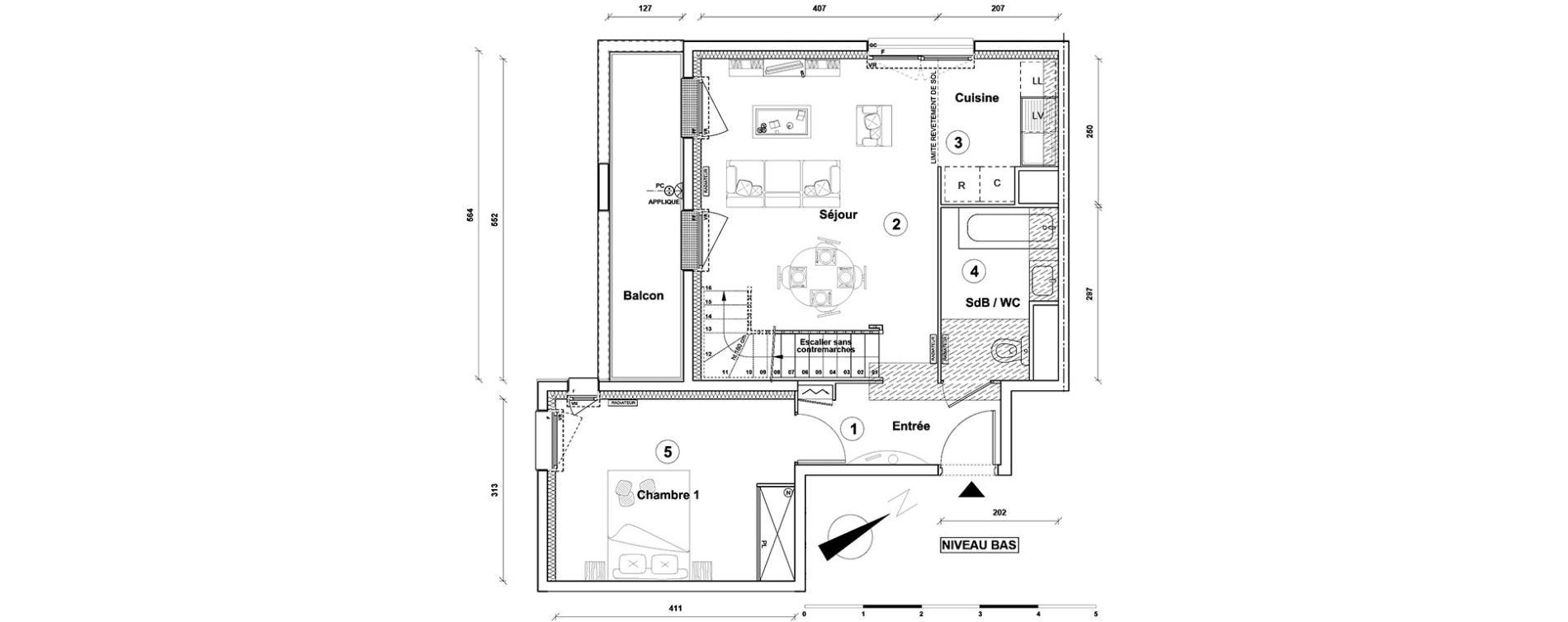 Duplex T3 de 60,30 m2 &agrave; Athis-Mons Centre