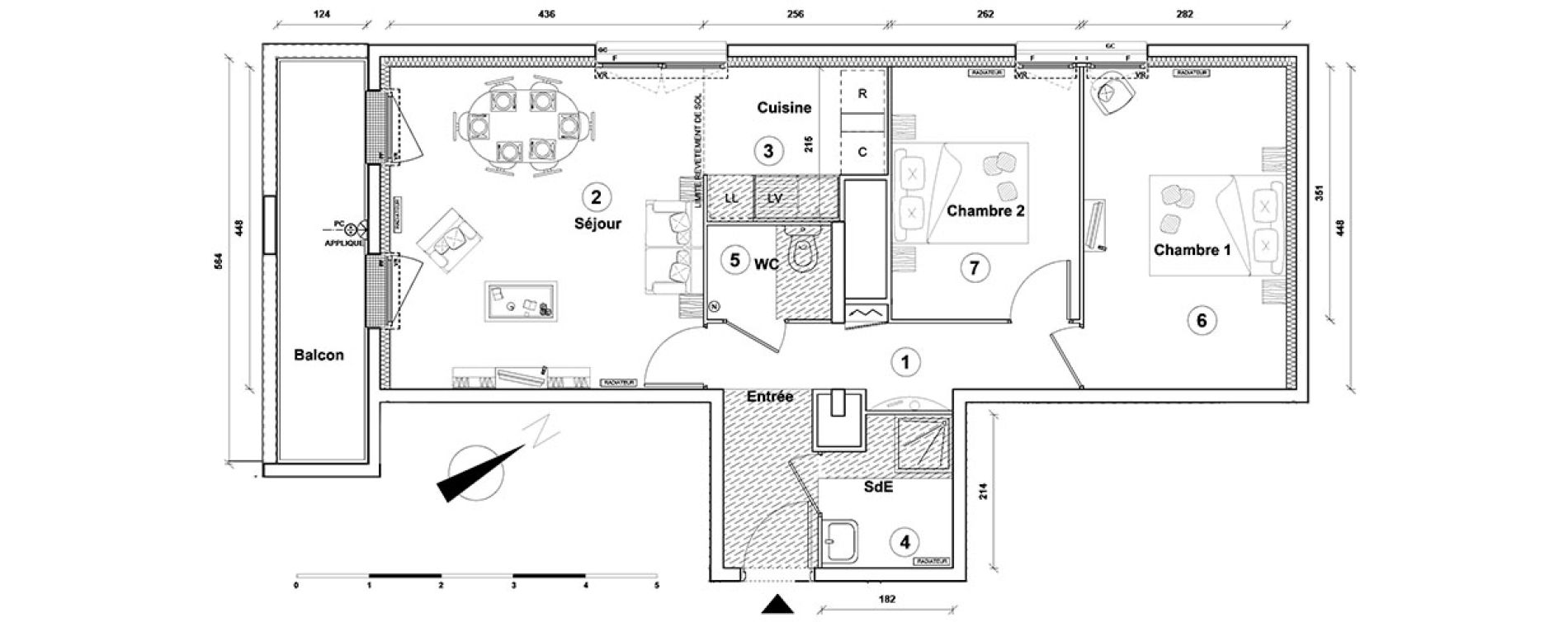 Appartement T3 de 61,40 m2 &agrave; Athis-Mons Centre