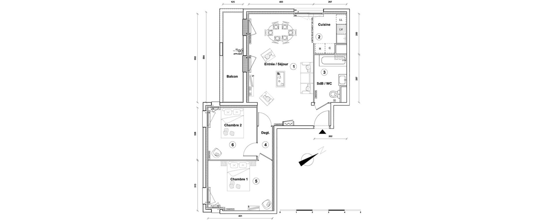 Appartement T3 de 63,90 m2 &agrave; Athis-Mons Centre