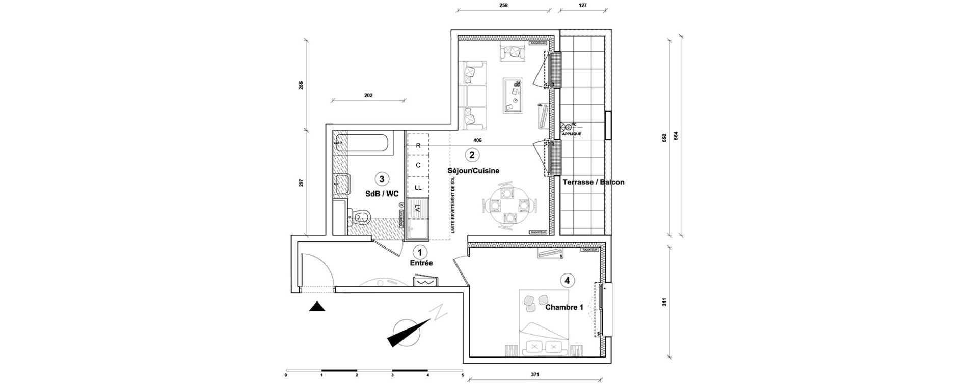 Appartement T2 de 42,90 m2 &agrave; Athis-Mons Centre
