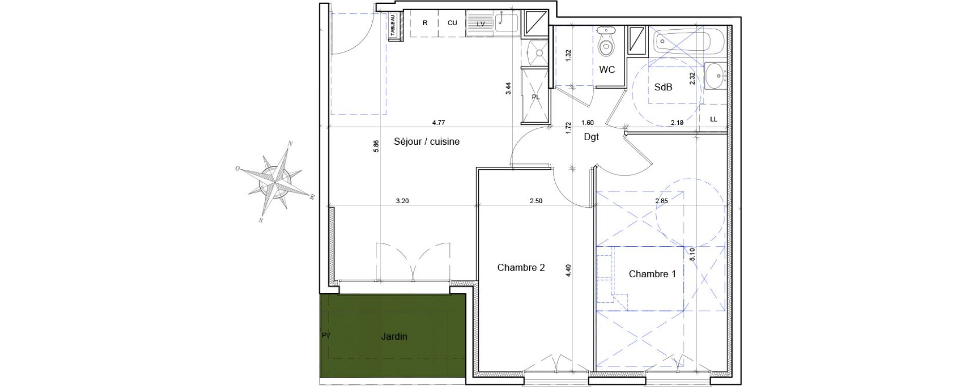 Appartement T3 de 58,43 m2 &agrave; Athis-Mons Centre