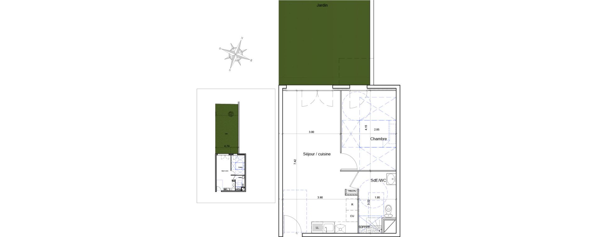 Appartement T2 de 42,67 m2 &agrave; Athis-Mons Centre