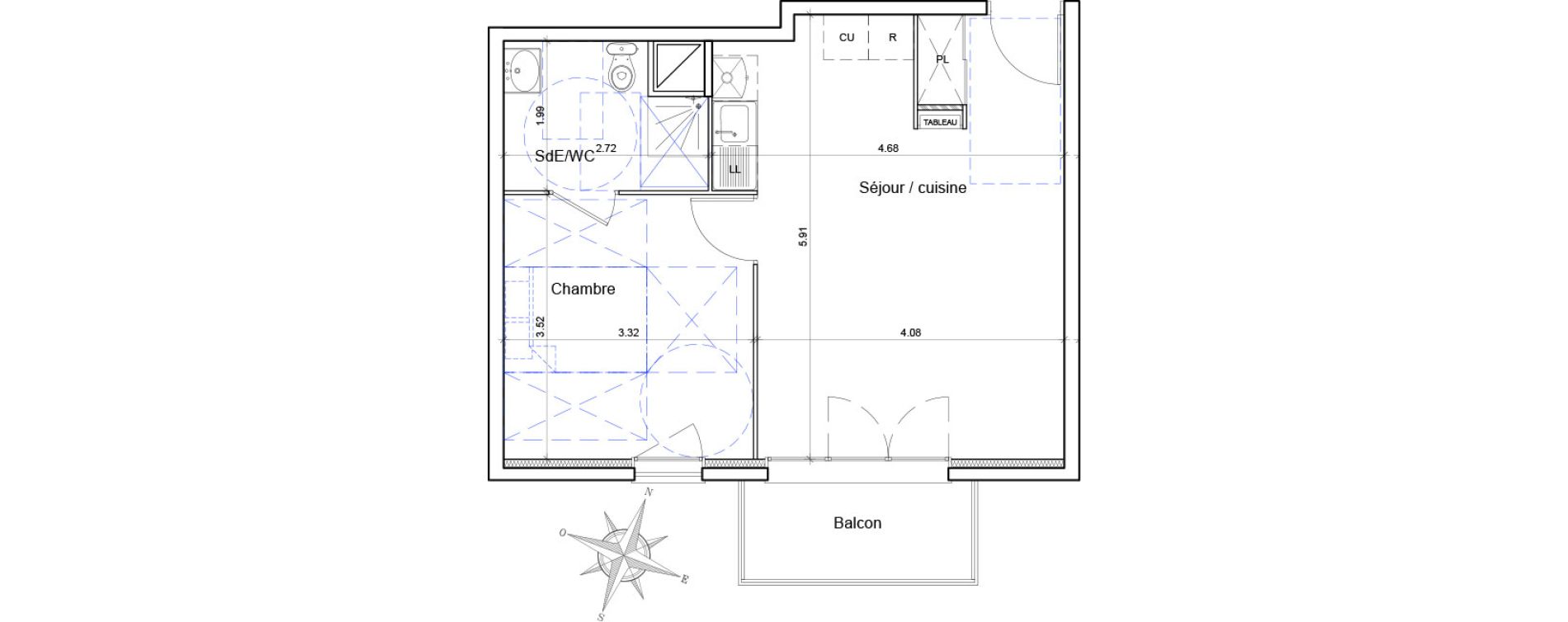 Appartement T2 de 41,64 m2 &agrave; Athis-Mons Centre