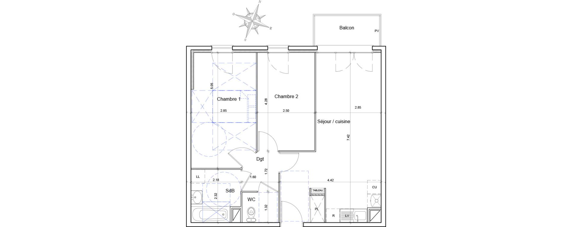 Appartement T3 de 59,61 m2 &agrave; Athis-Mons Centre