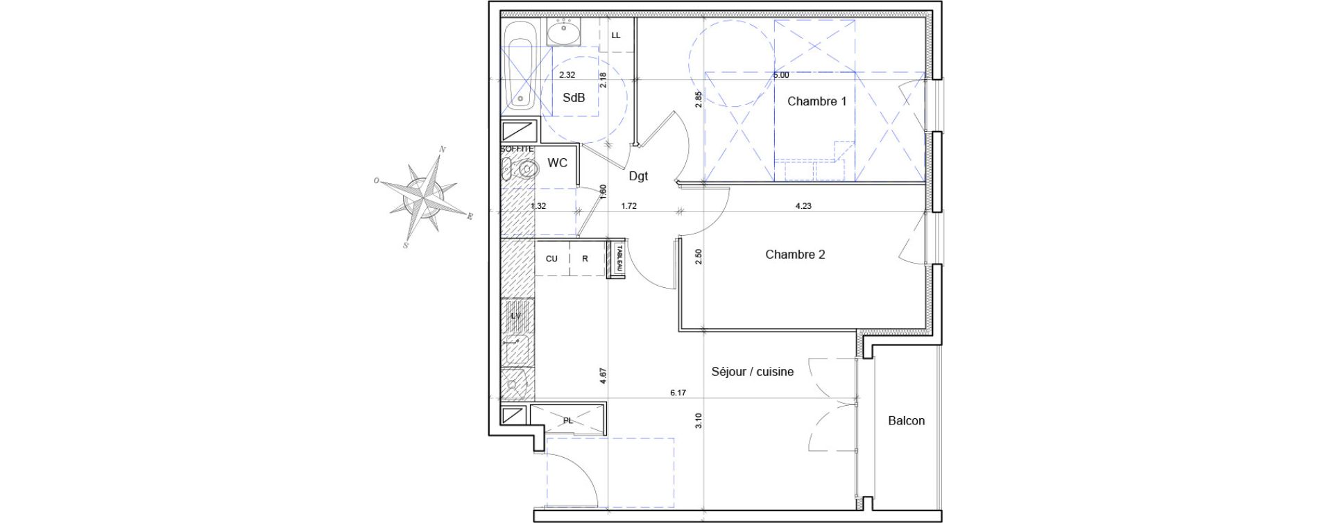 Appartement T3 de 56,56 m2 &agrave; Athis-Mons Centre